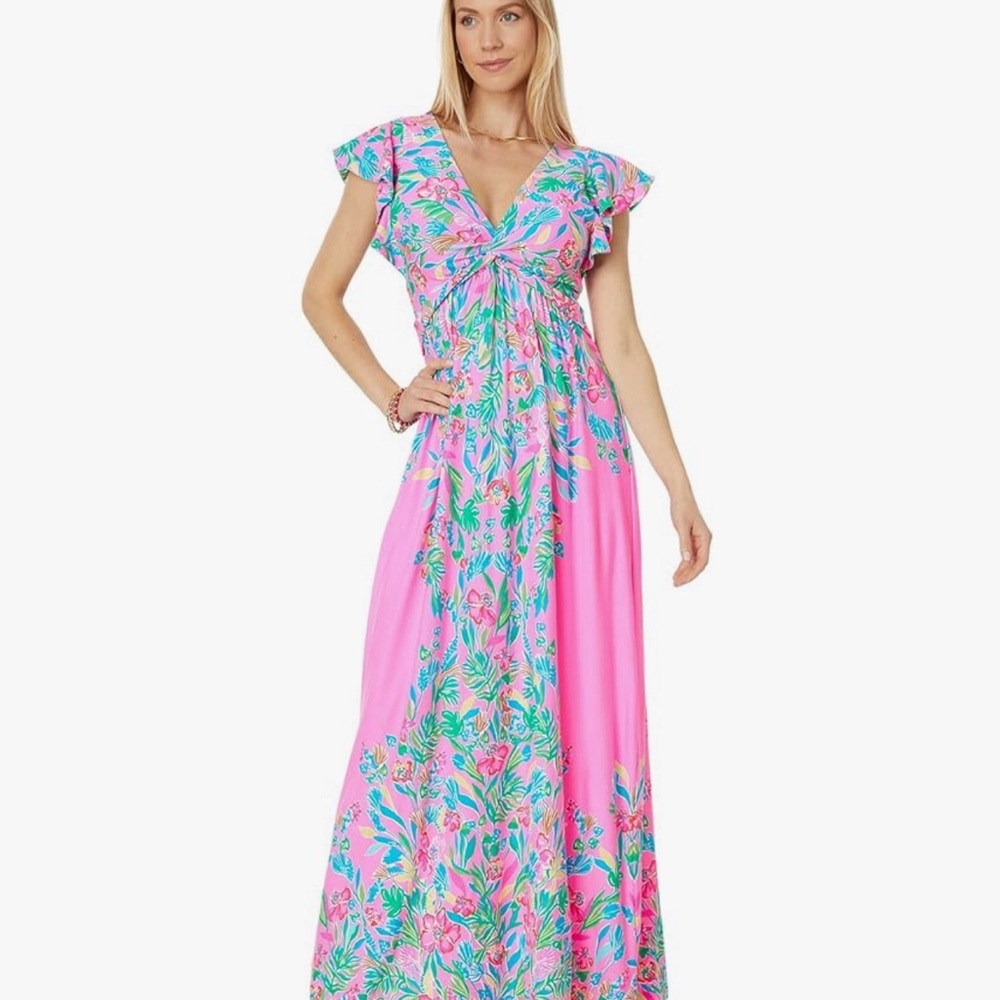 Lilly Pulitzer Verona flutter dress like new worn once 10